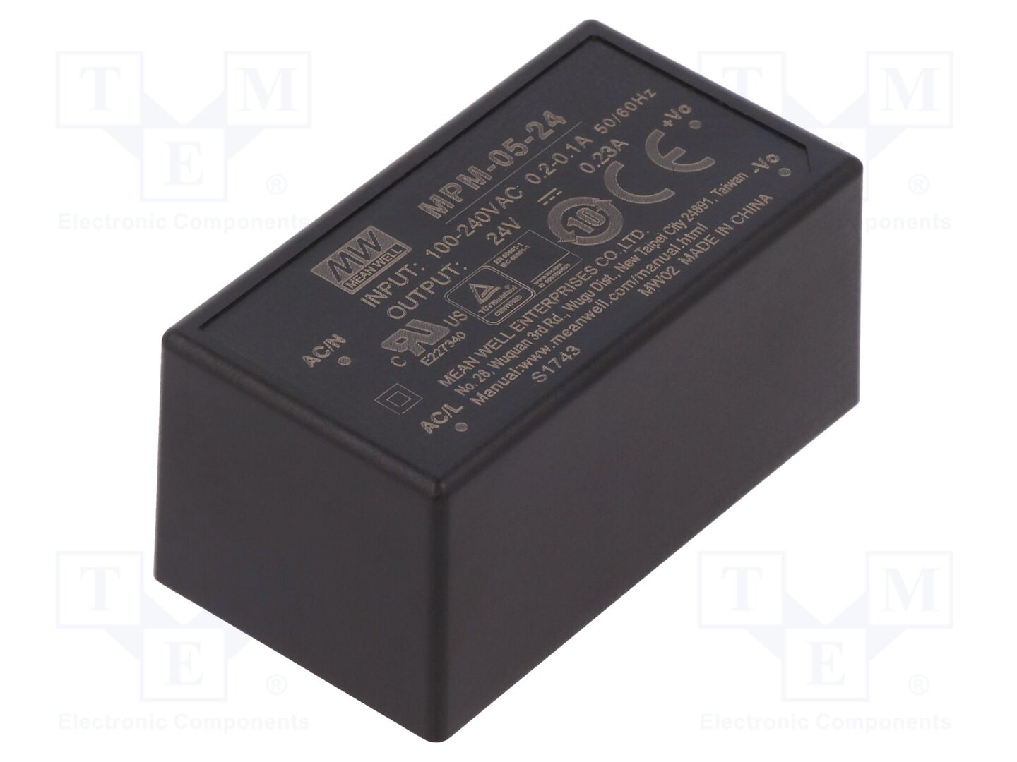 MEAN WELL MPM-05-24 AC/DC muunnin 5.5W 24VDC