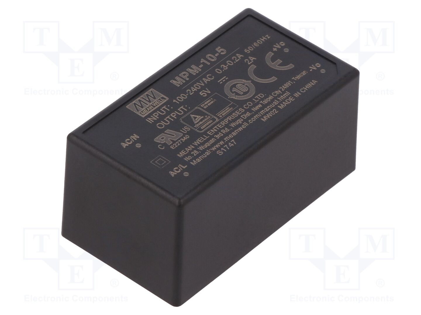 MEAN WELL MPM-10-5 AC/DC-muunnin 10W
