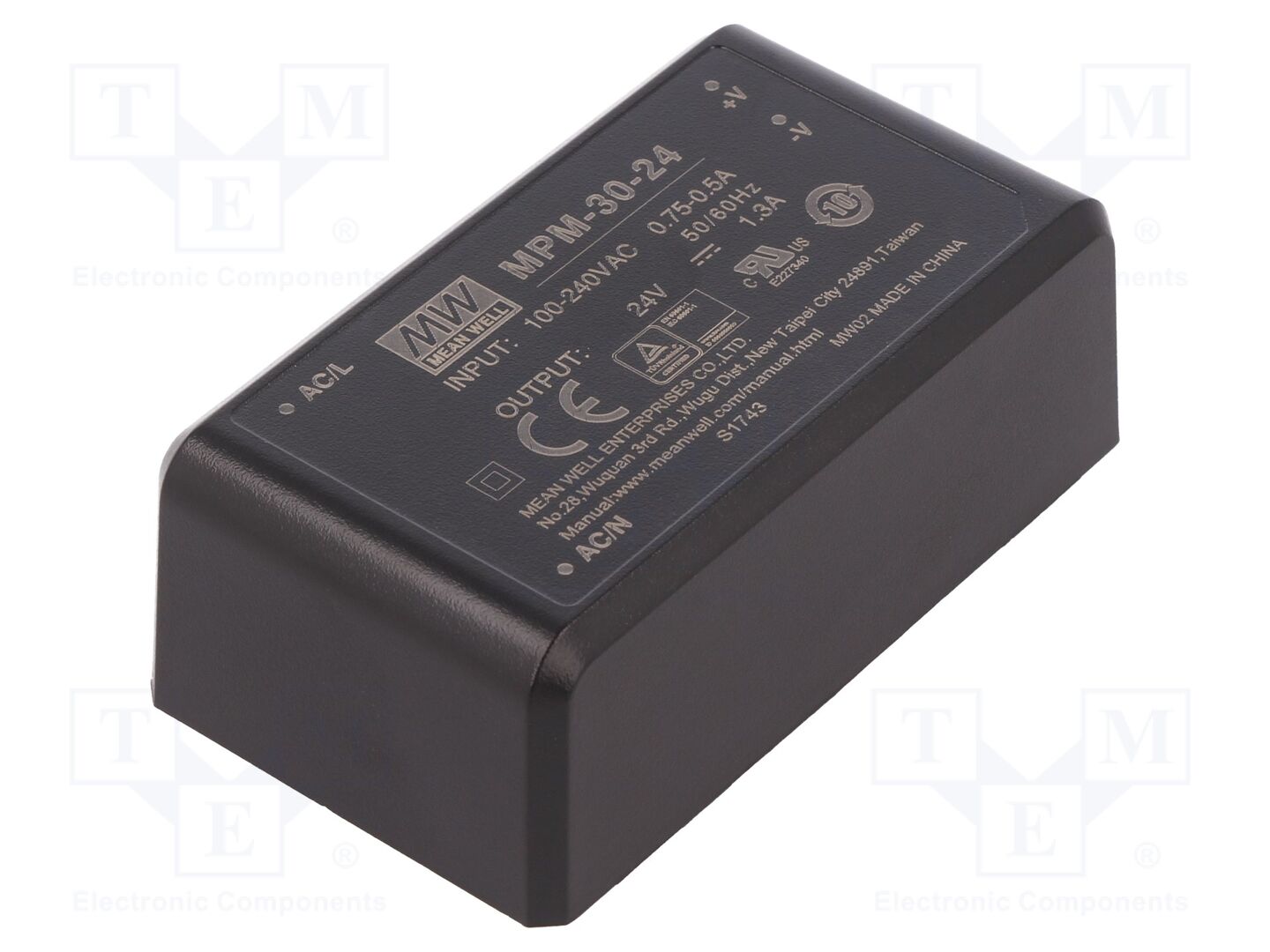 MEAN WELL MPM-30-24 AC/DC-muunnin 30W