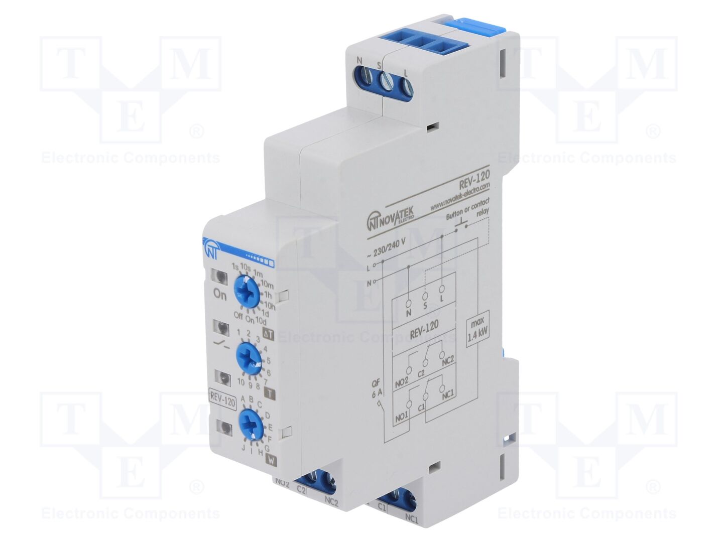 NOVATEK ELECTRO REV-120 Analoginen ajastin 250VAC/6A