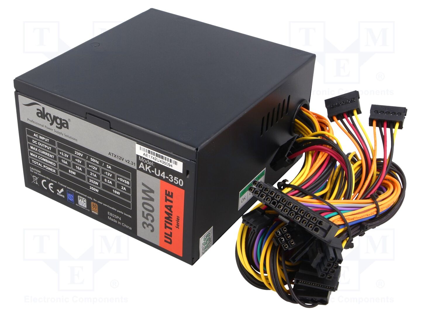 AKYGA AK-U4-350 ATX-tietokonevirtalähde 350W