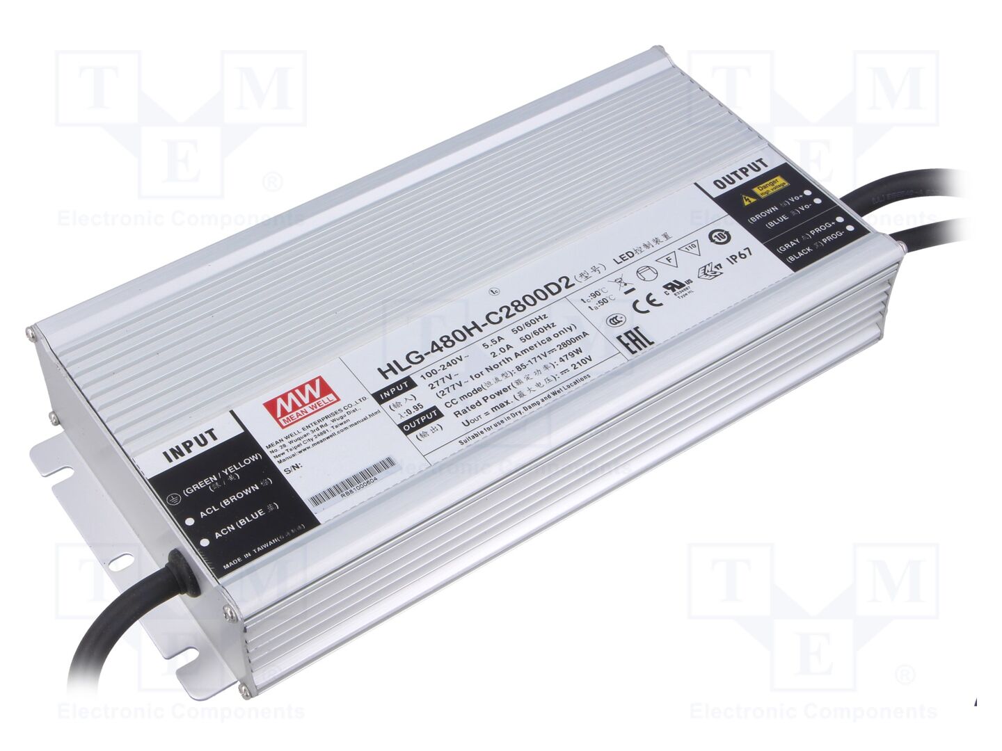 MEAN WELL HLG-480H-C2800D2 LED-verkkolaite 479W 85-171VDC 2.8A