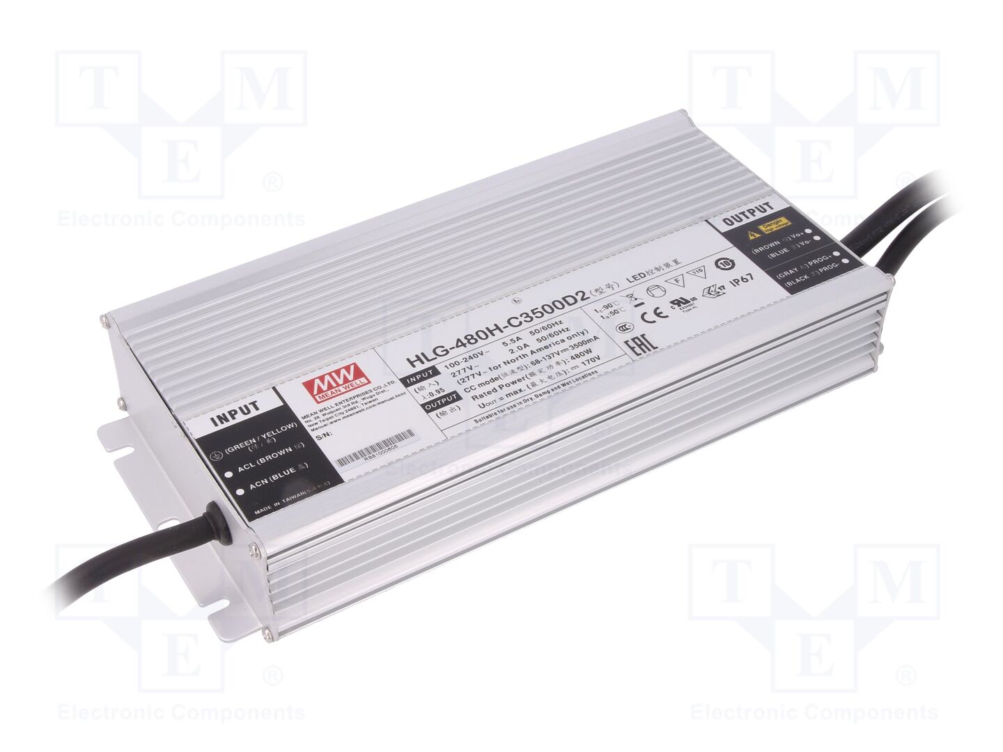 MEAN WELL HLG-480H-C3500D2 LED-verkkolaite 480W 68-137VDC 3.5A