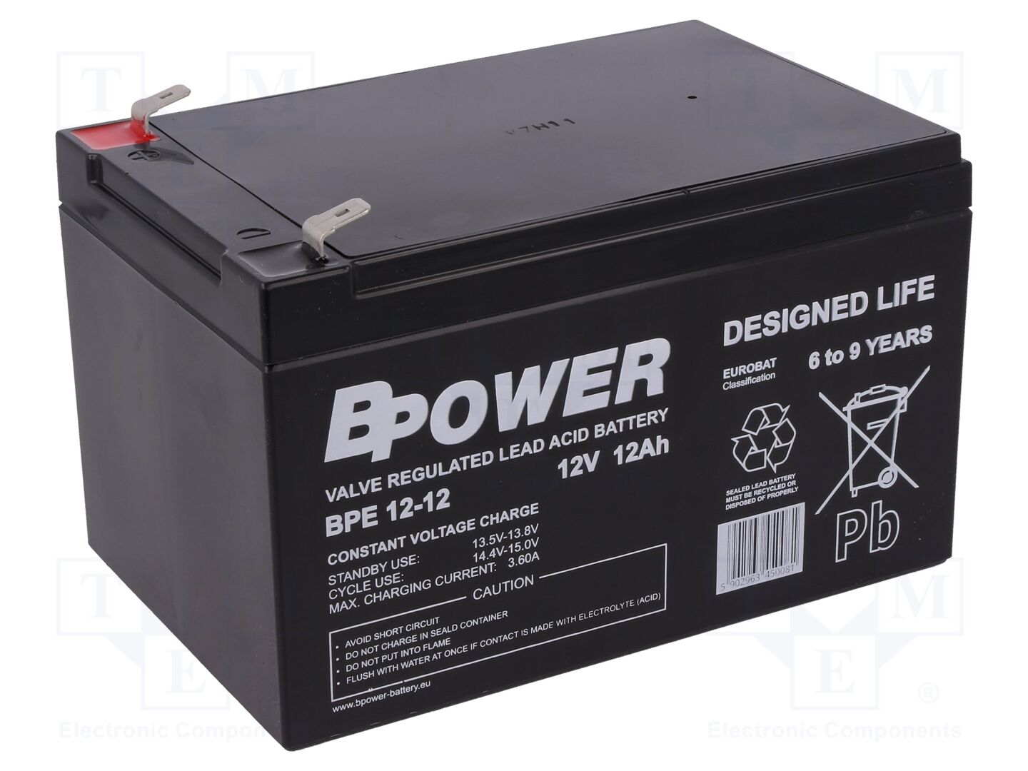 BPOWER BPE-12-12-T2 Akkukenno AGM 12V 12Ah