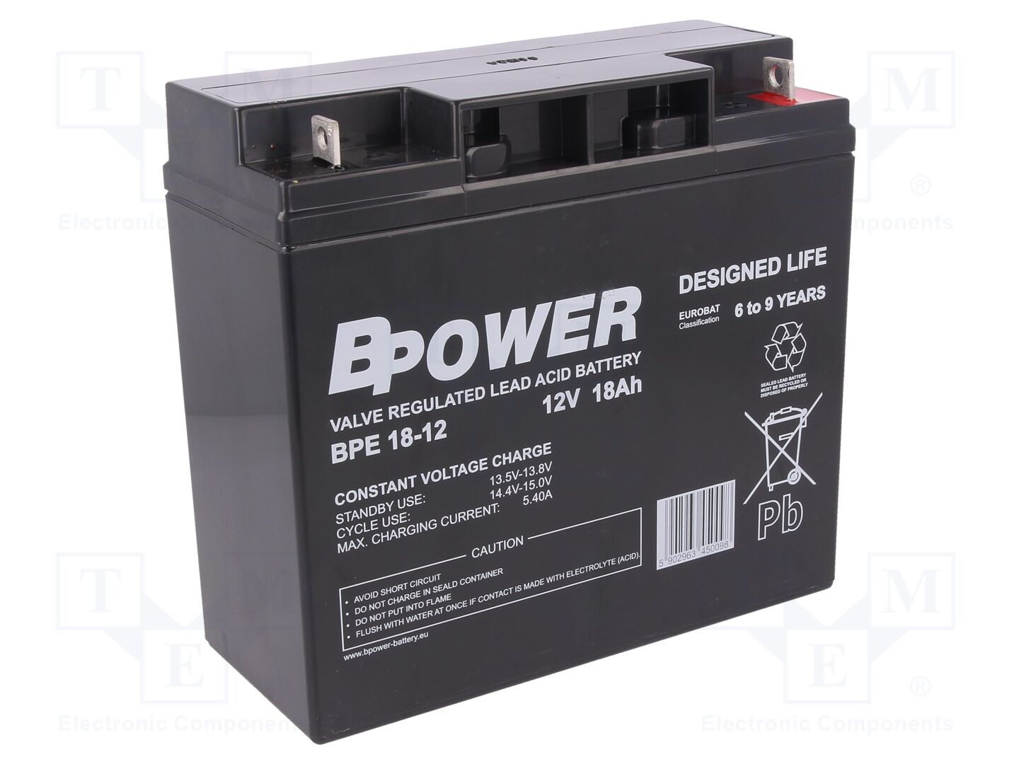 BPOWER ACCU-BPE18-12/BP Akku AGM 12V 18Ah
