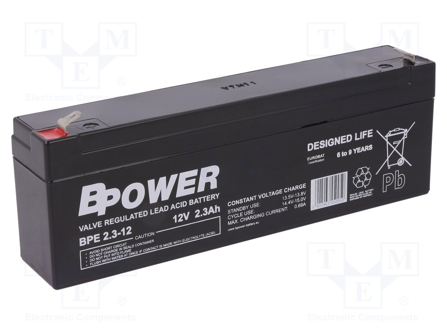 BPOWER ACCU-BPE2.3-12/BP Lyijyakku 12V 2.3Ah