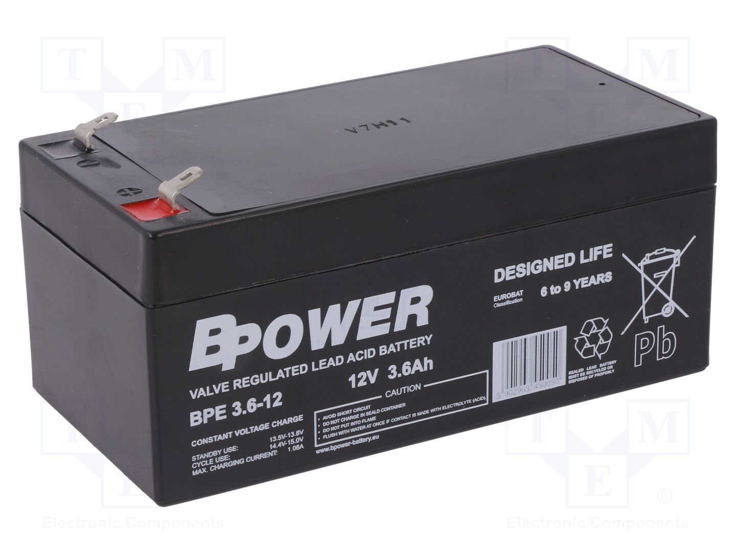 BPOWER ACCU-BPE3.6-12/BP Lyijyakku 12V 3.6Ah AGM