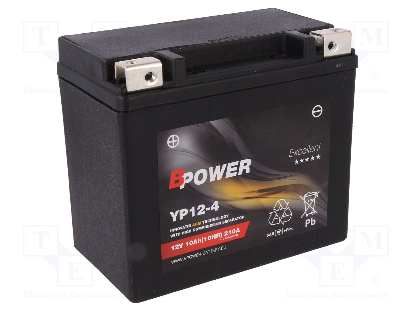 BPOWER ACCU-YP12-4/BP Hapotakku 12V 10Ah