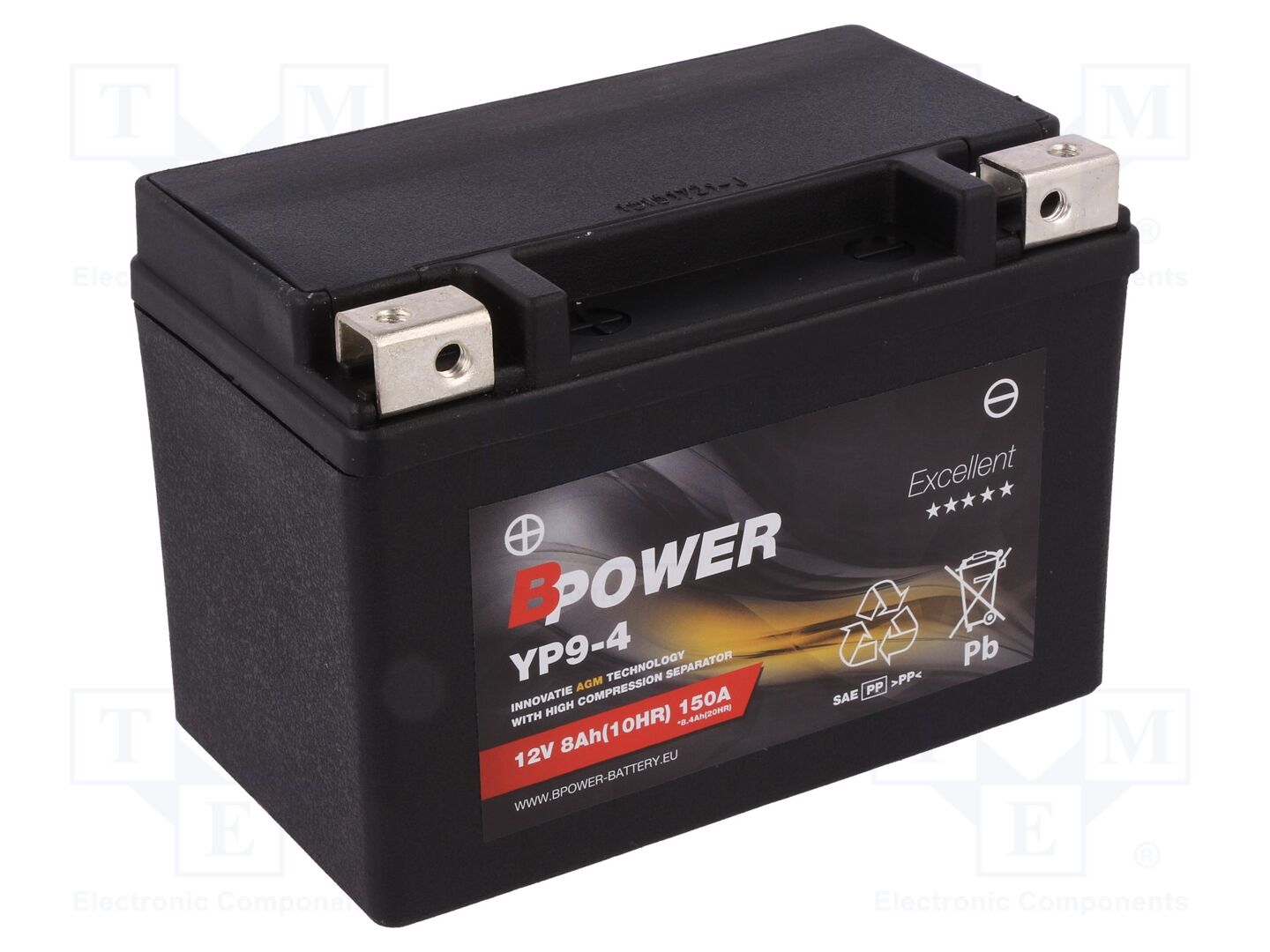 BPOWER ACCU-YP9-4/BP Akkuhappokenno 12V 8Ah AGM