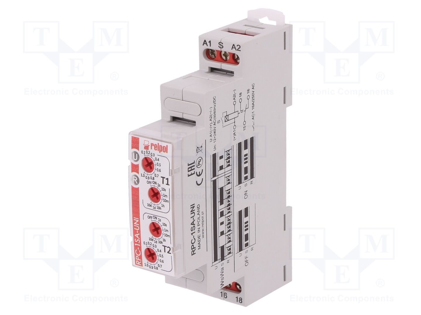 RELPOL RPC-1SA-UNI Analogiakello 250VAC/16A