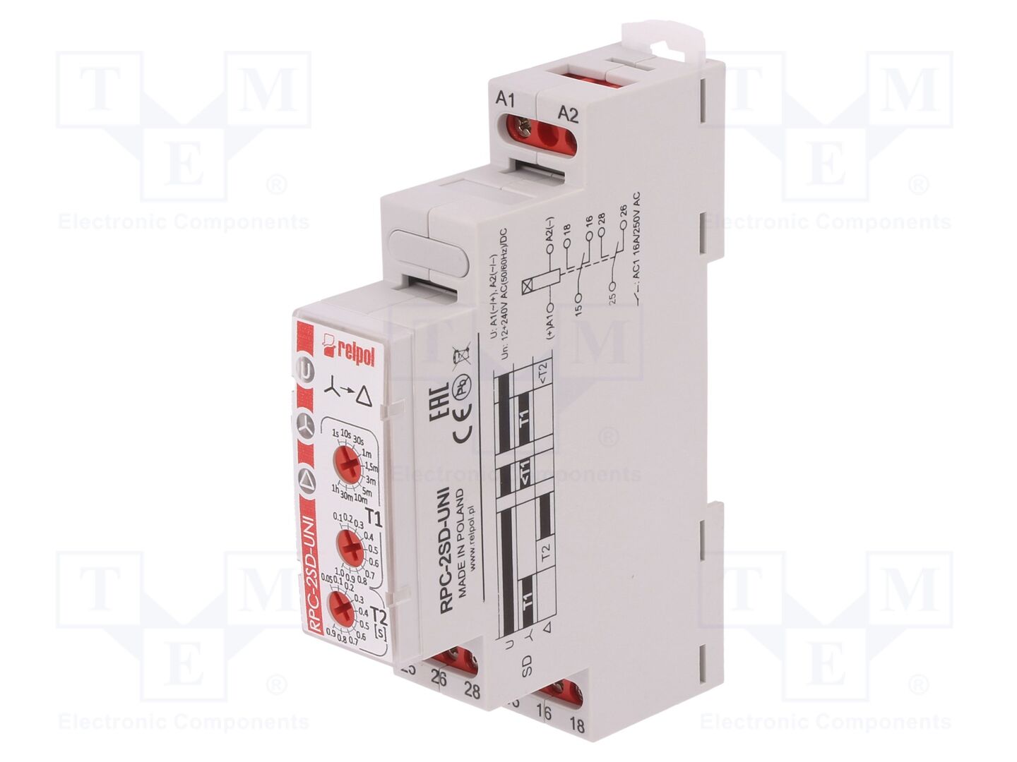 RELPOL RPC-2SD-UNI Analogiakello 250VAC/8A