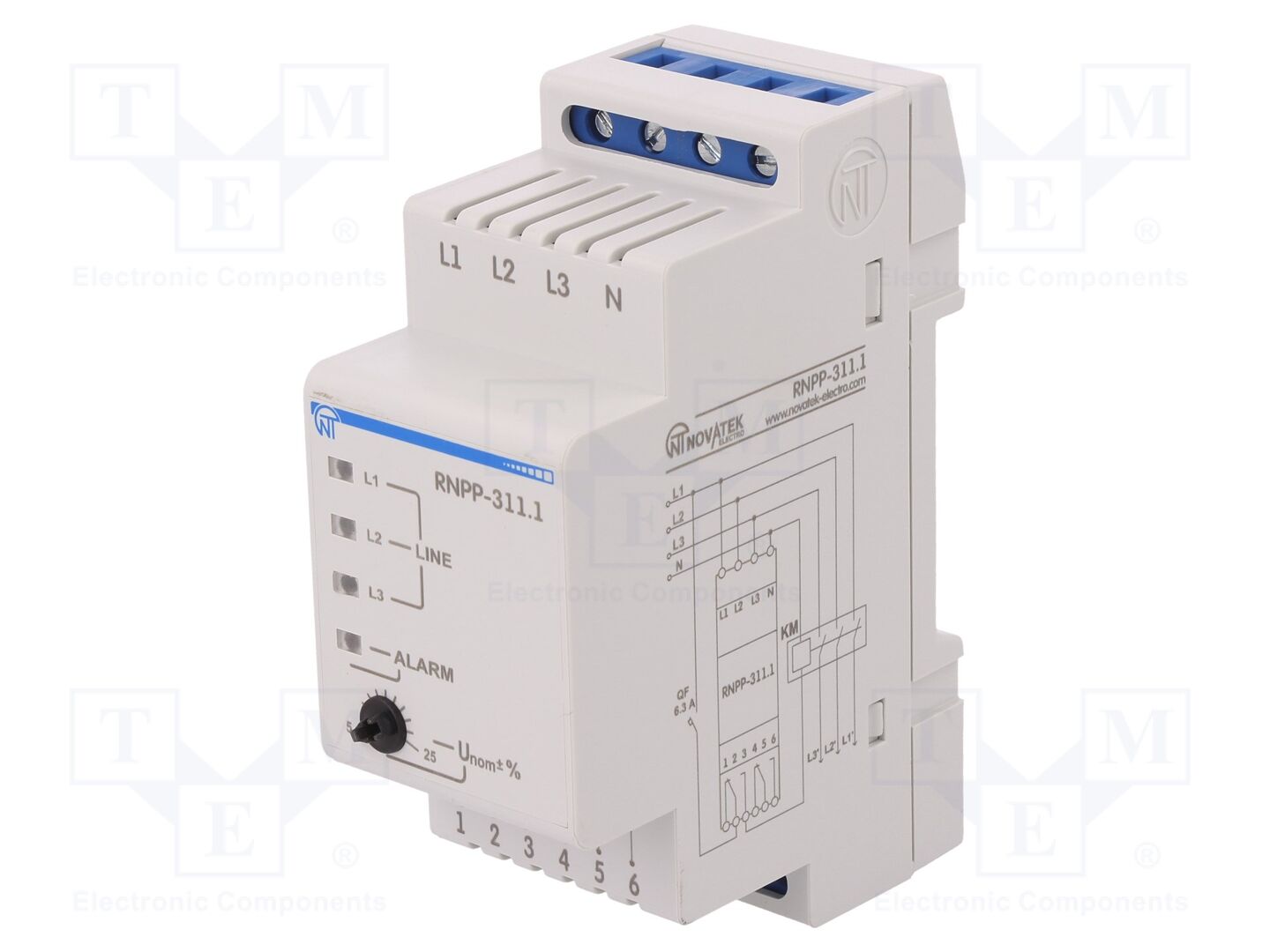 NOVATEK ELECTRO RNPP-311.1 Jännitteenvalvontarele DIN-kisko SPDT