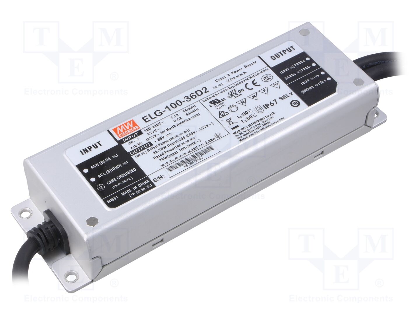 MEAN WELL ELG-100-36D2 LED-verkkolaite 95,76W 36VDC 2,66A