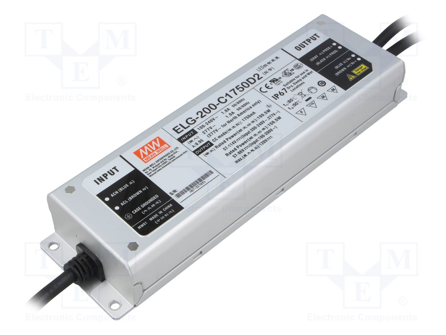 MEAN WELL ELG-200-C1750D2 LED-verkkolaite 199,5W 57-114VDC 1,75A