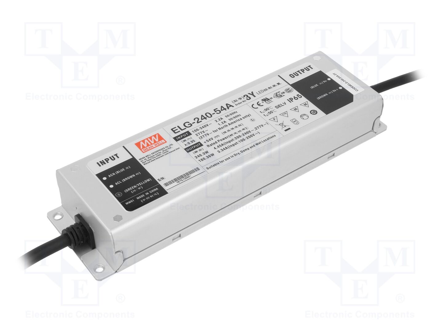 MEAN WELL ELG-240-54A-3Y LED-verkkolaite 240W 54VDC