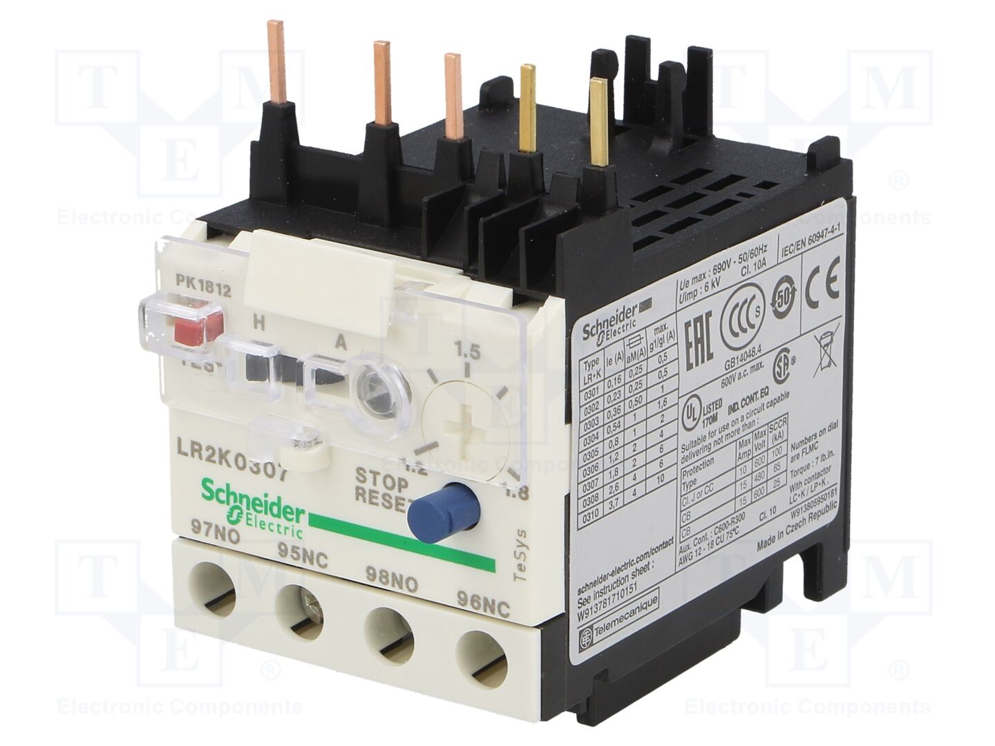 SCHNEIDER ELECTRIC LR2K0307 Lämpörele 1.2÷1.8A