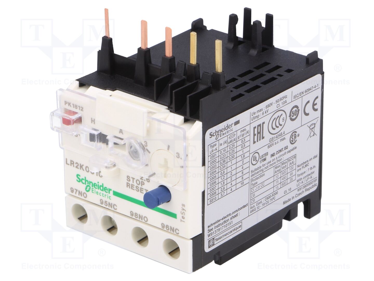 SCHNEIDER ELECTRIC LR2K0310 Termorele 2.6÷3.7A