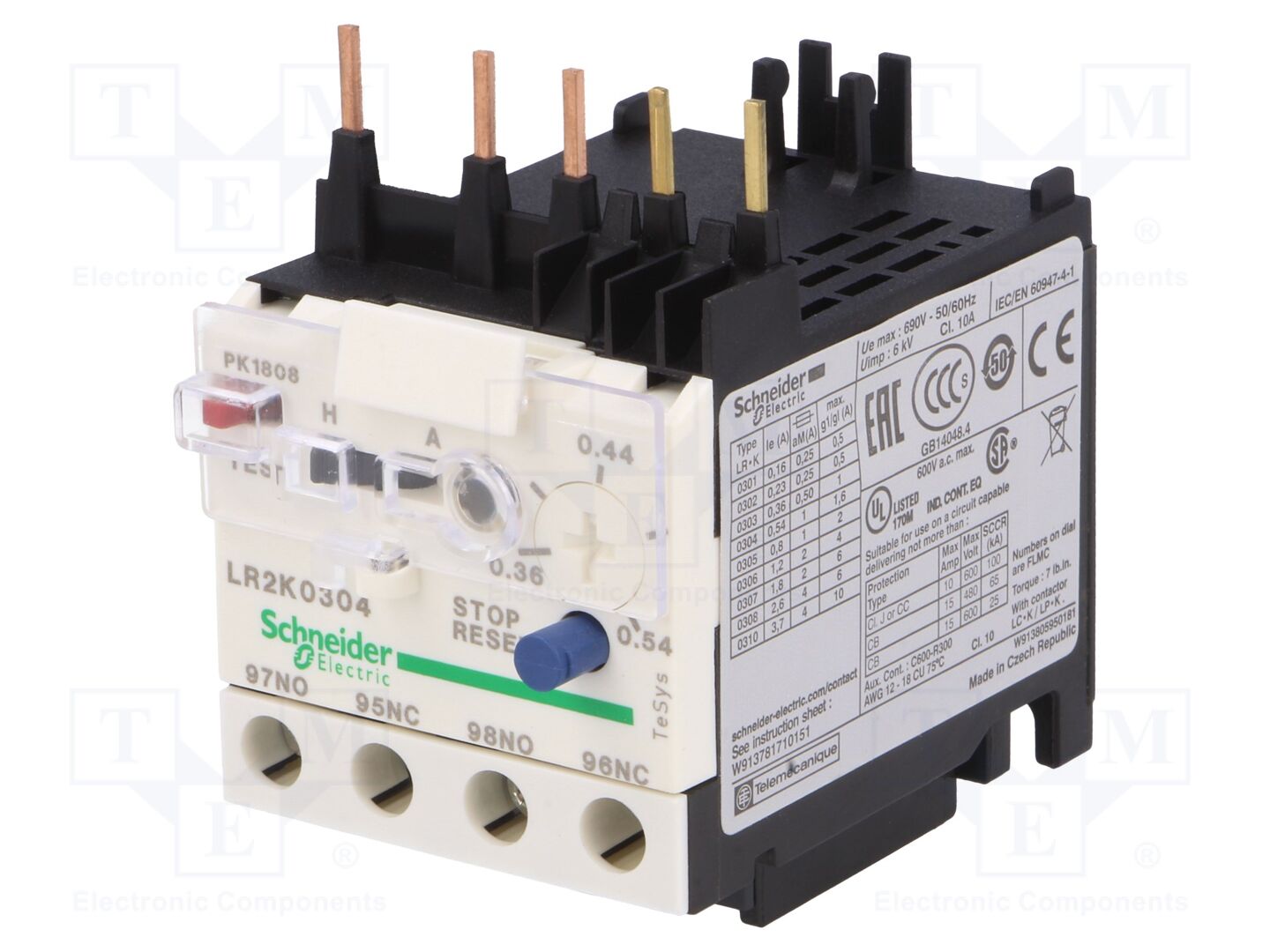 SCHNEIDER ELECTRIC LR2K0304 Lämpörele 0.36-0.54A
