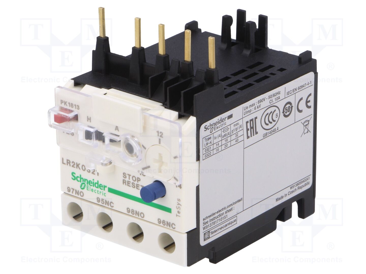 SCHNEIDER ELECTRIC LR2K0321 Lämpörele 10÷14A