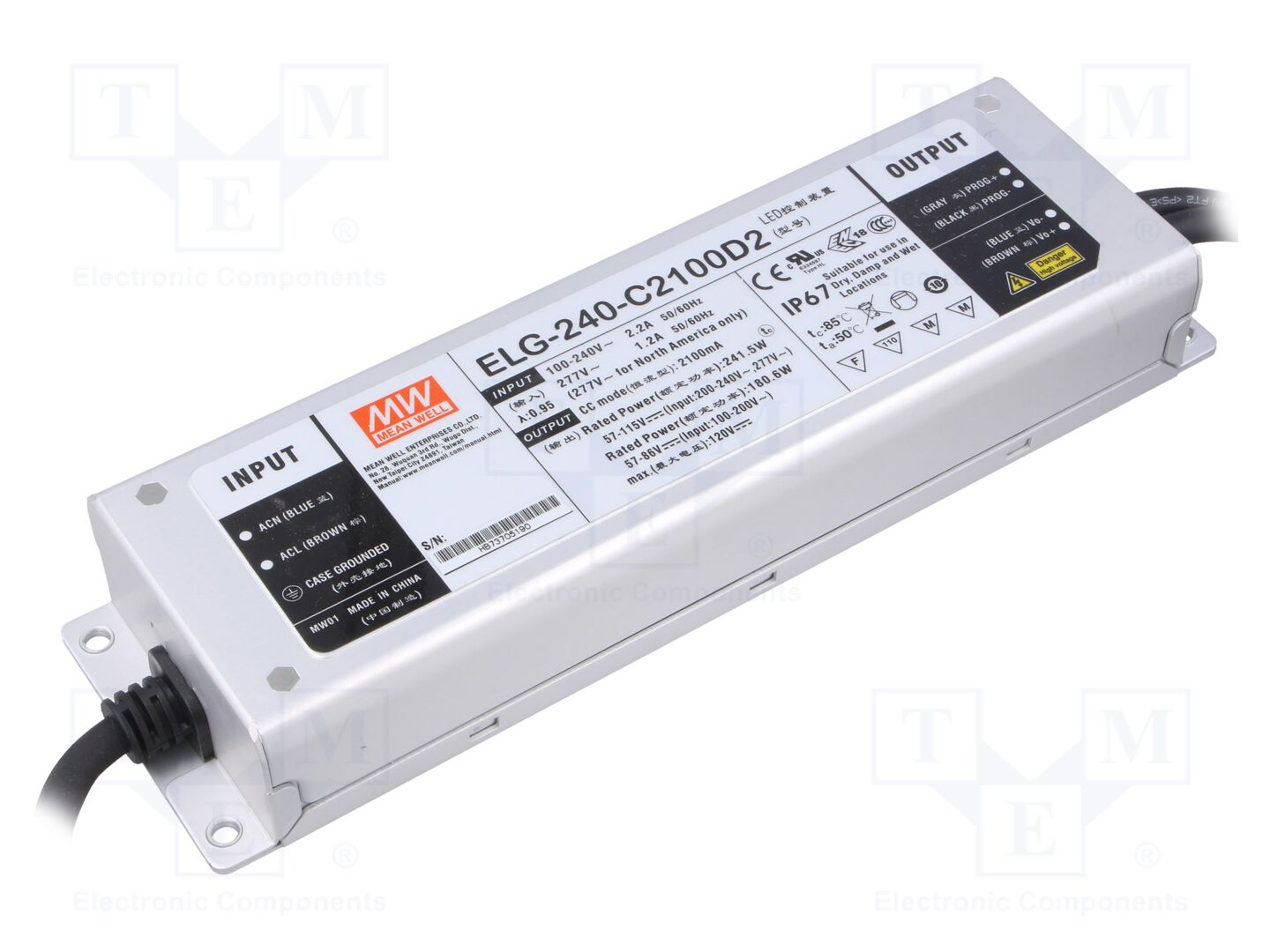 MEAN WELL ELG-240-C2100D2 LED-virtalähde 241,5W 2,1A