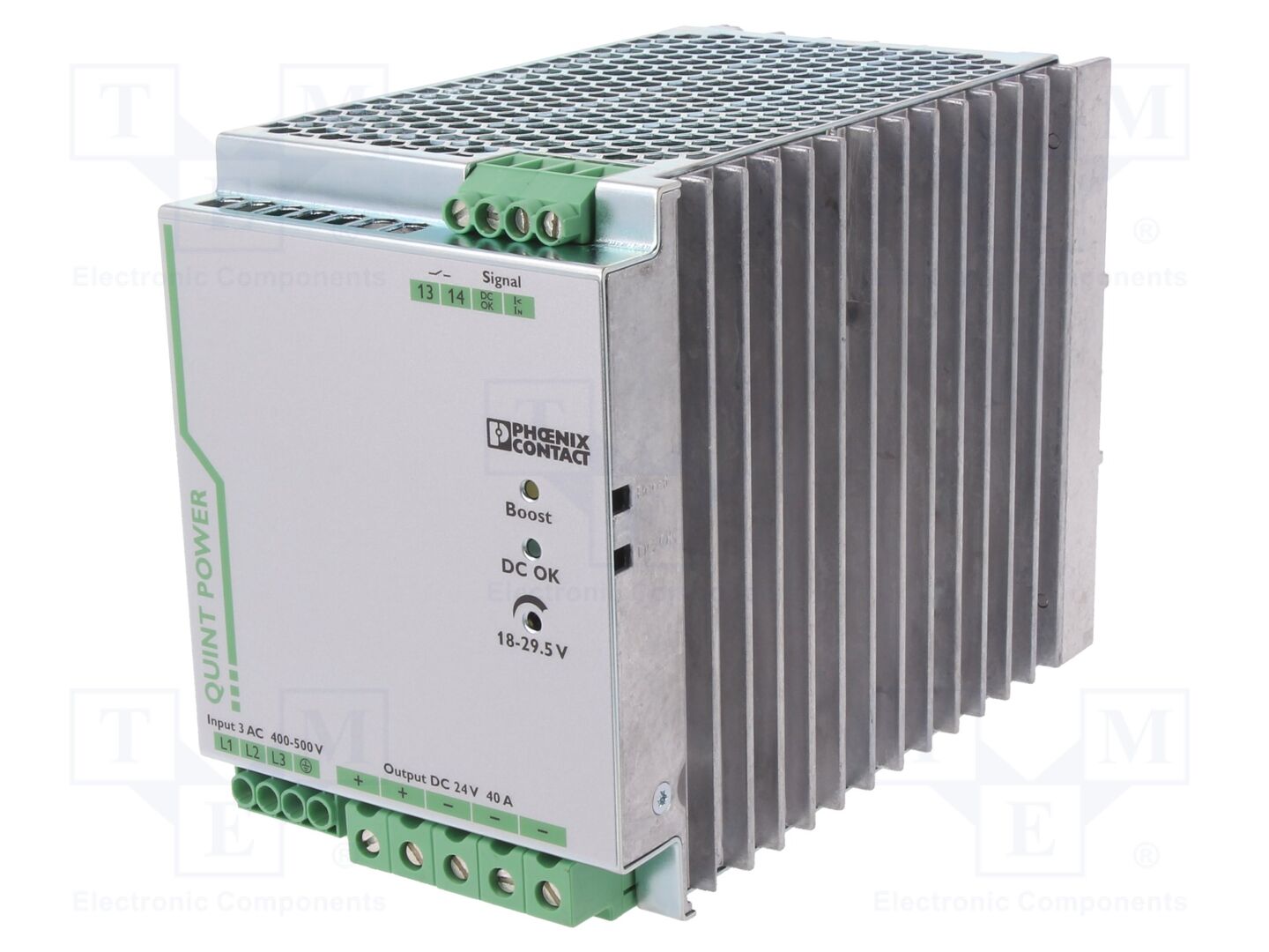 PHOENIX CONTACT QUINT-PS/3AC24DC40 DIN-kiskoon asennettava kytkentävirtalähde 960W 24VDC 40A