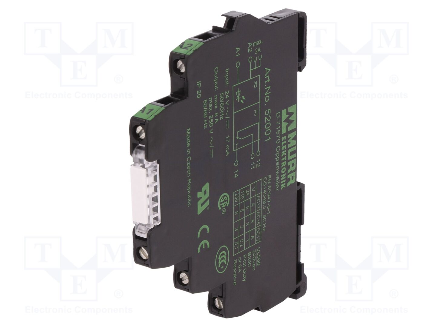MURRELEKTRONIK 52001 Liitäntärele SPDT 24VDC