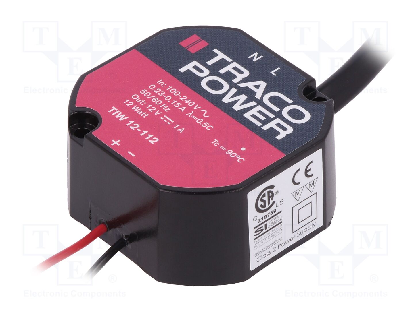 TRACO POWER TIW12-112 Sisäänrakennettu kytkentävirtalähde 12W