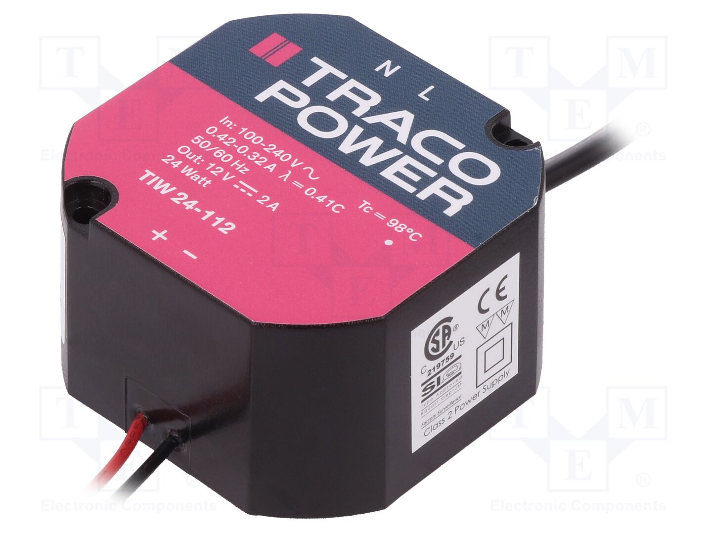 TRACO POWER TIW24-112 Sisäänrakennettu kytkentäsähkönsyöttö 24W