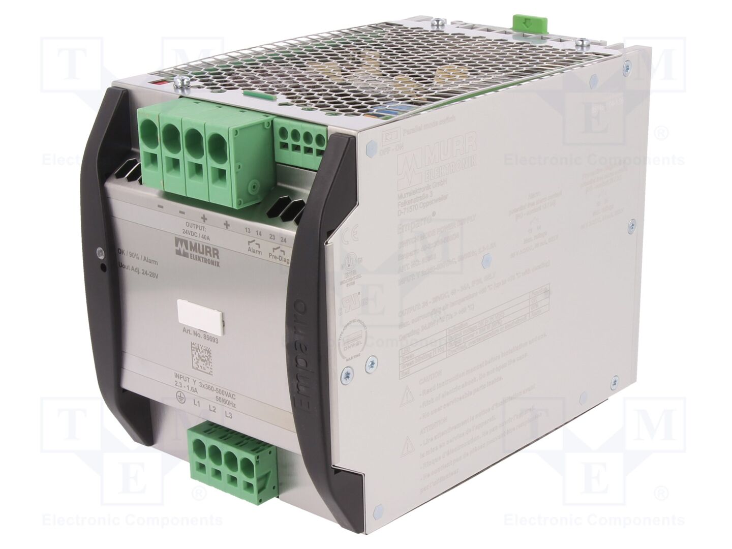 MURRELEKTRONIK 85693 DIN-kiskoon asennettava kytkentävirtalähde 960W 24VDC 40A