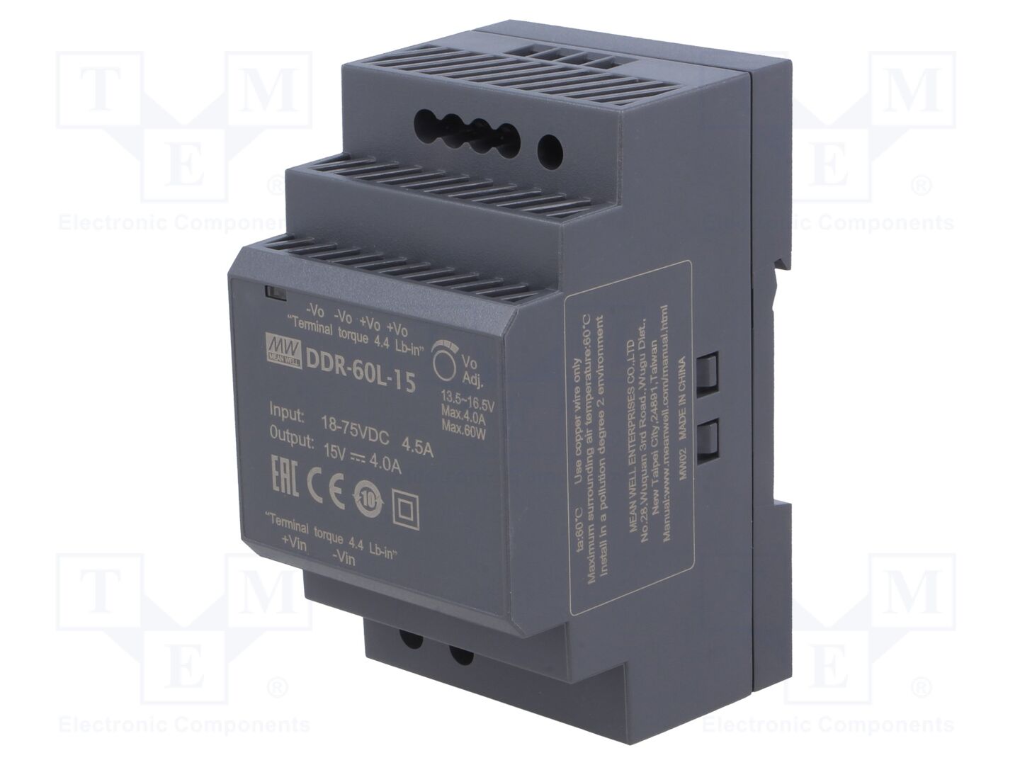 MEAN WELL DDR-60L-15 DC/DC-muunnin 60W