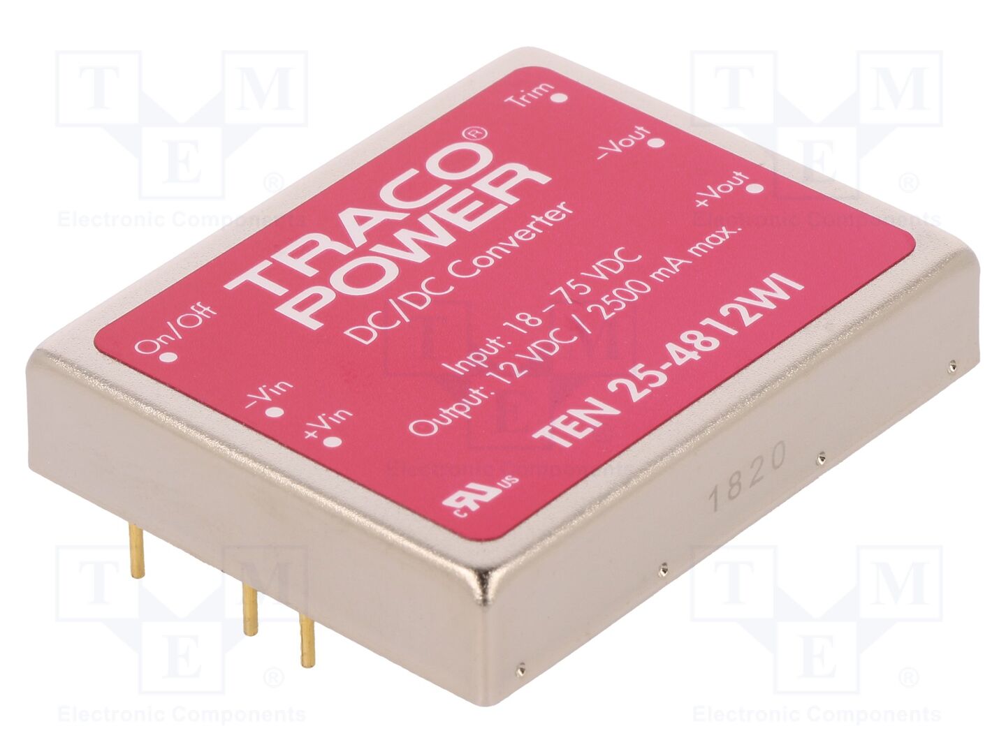 TRACO POWER TEN25-4812WI DC/DC-muunnin 30W
