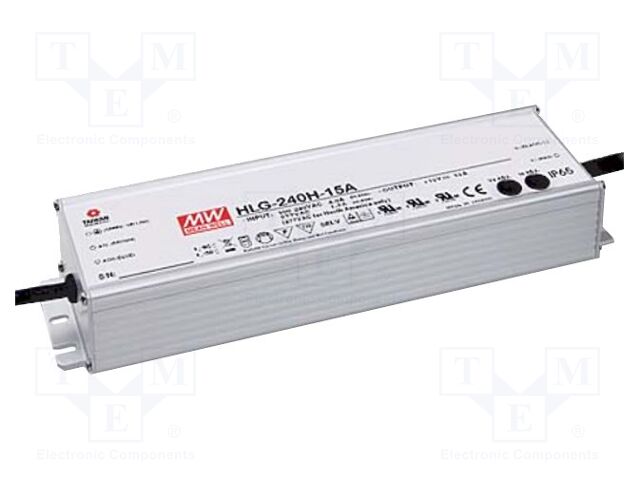 MEAN WELL HLG-240H-54A LED-verkkolaite 240W 54VDC