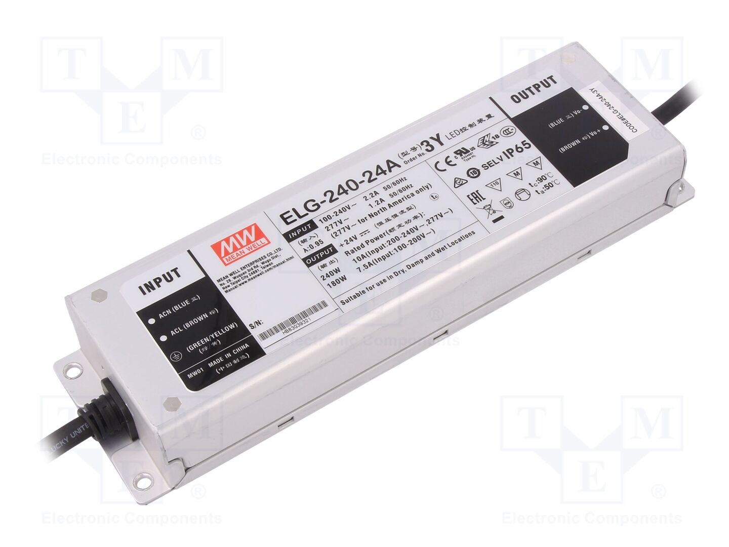 MEAN WELL ELG-240-24A-3Y LED-verkkolaite 240W 24VDC