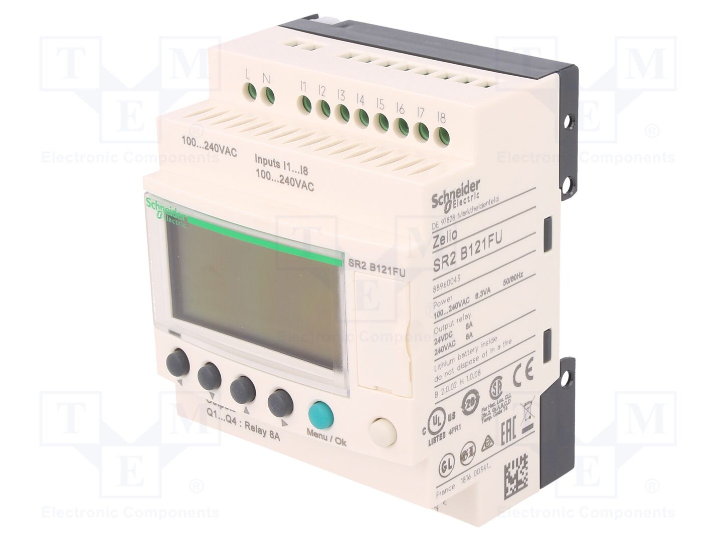 SCHNEIDER ELECTRIC SR2PACKFU Ohjelmoitava rele DIN-kiskoasennus