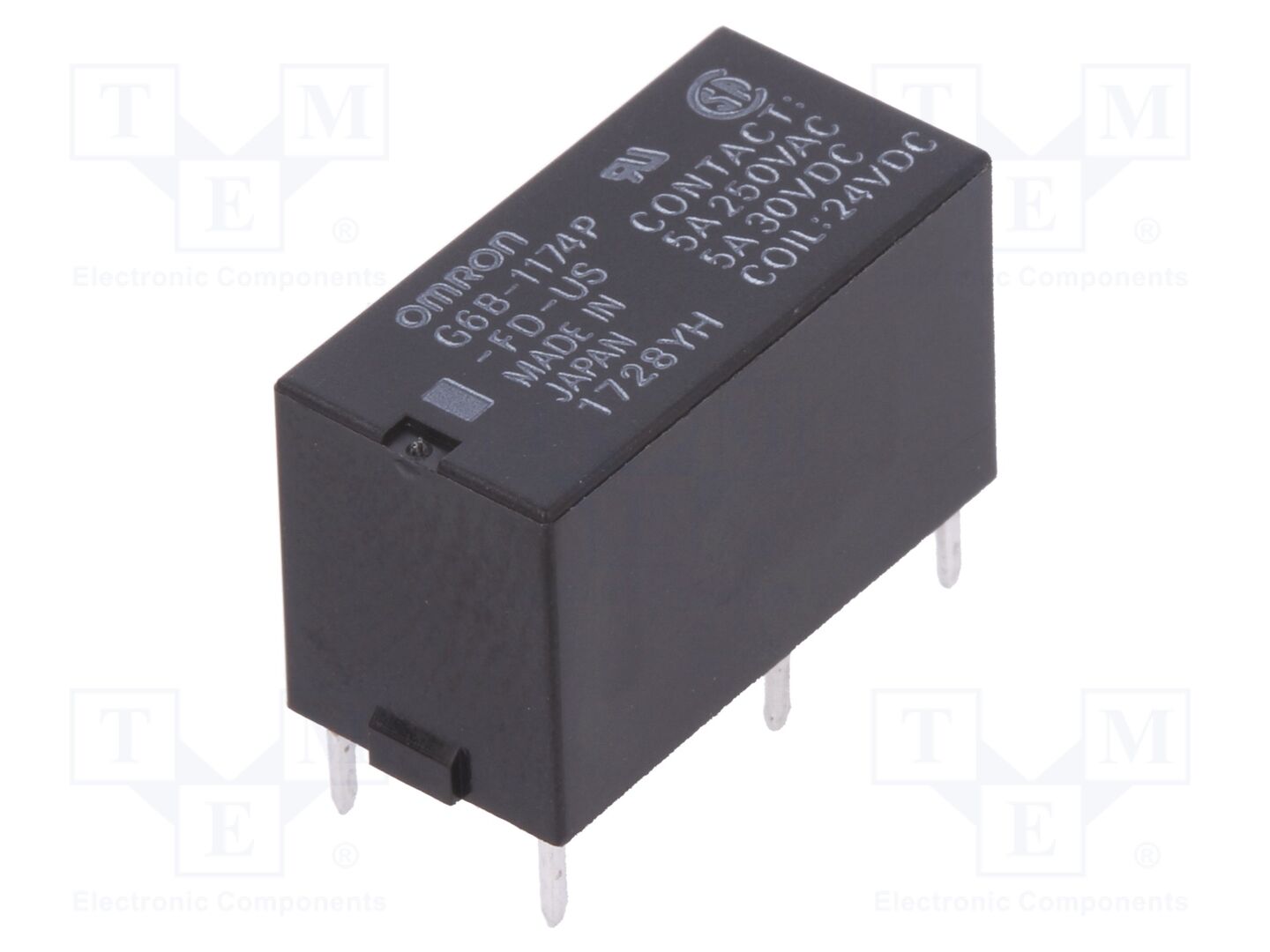 OMRON Electronic Components G6B-1174P-FD-US-24 Sähkömagneettinen rele 24VDC
