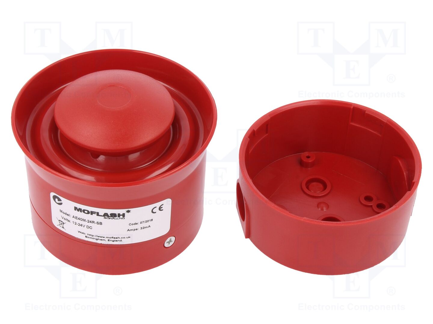 MOFLASH SIGNALLING AE40M-24R-SB Äänimerkinantolaite 95dB