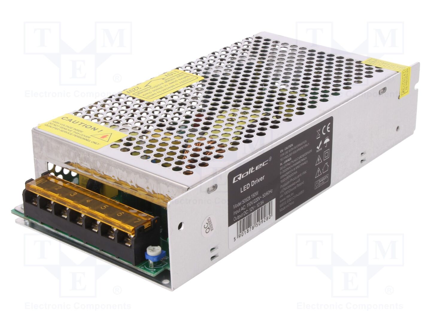 QOLTEC 50928 Sisäänrakennettu kytkentäsähkönsyöttö 150W