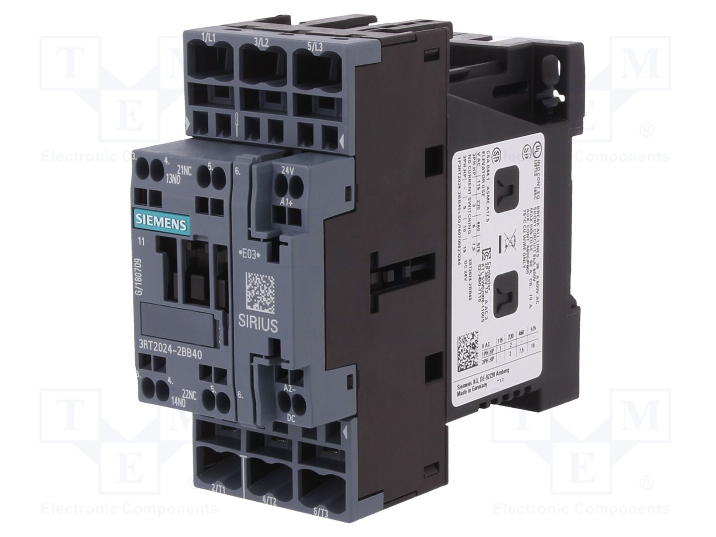 SIEMENS 3RT2024-2BB40 Kontaktori 12A