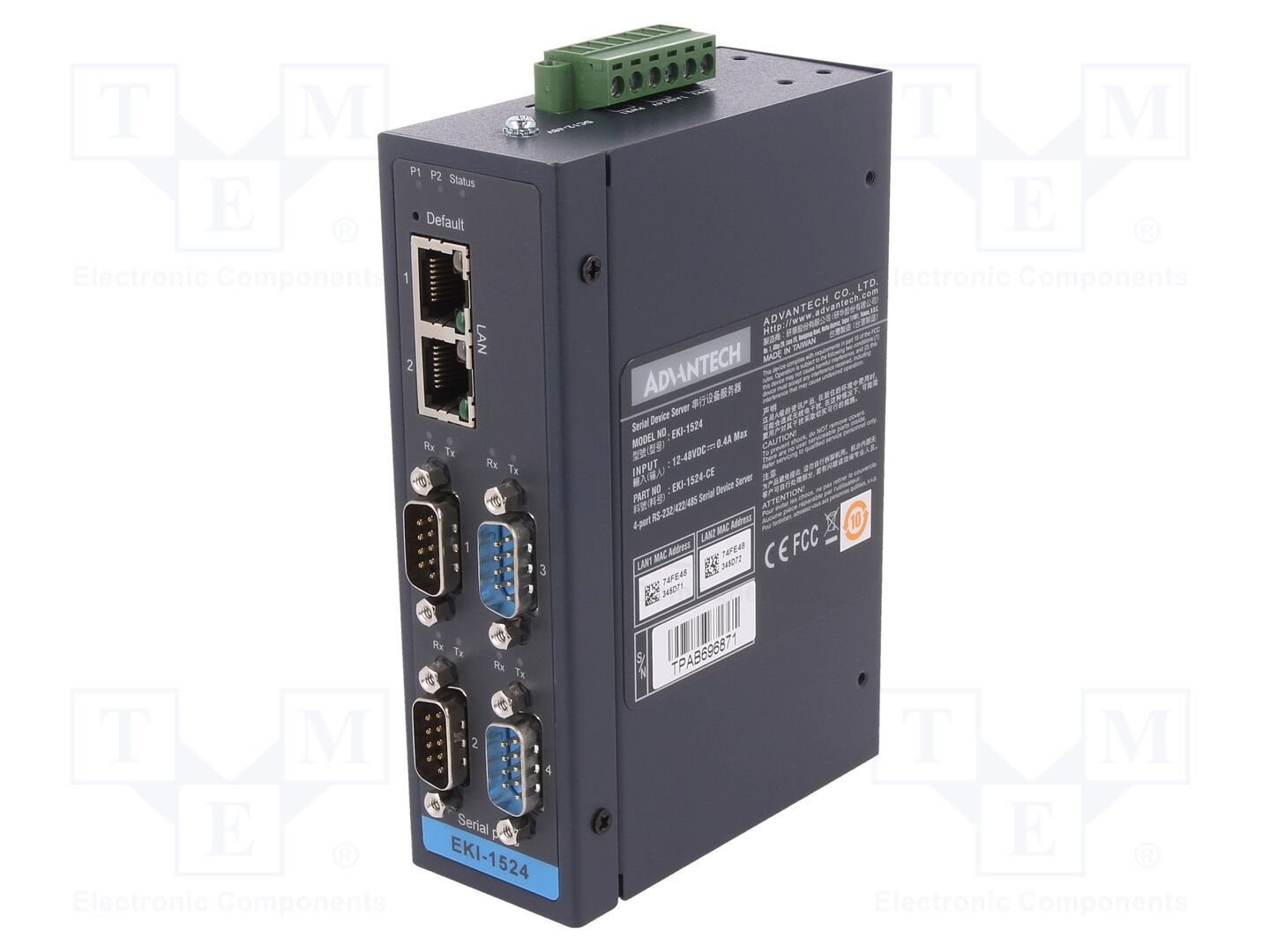 ADVANTECH EKI-1524-CE Sarjalaitepalvelin 6 porttia