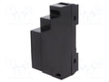 KRADEX Z105-ABS-V0/BK DIN-kisko-kotelo 90x17x65mm (50 kpl erä)