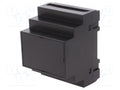 KRADEX Z108-ABS-V0/BK DIN-kisko-kotelo 90mm