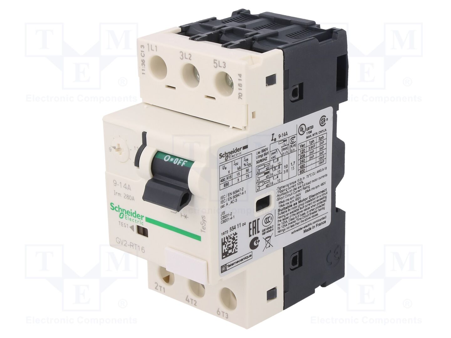 SCHNEIDER ELECTRIC GV2RT16 Moottorinsuojakatkaisija 5.5kW