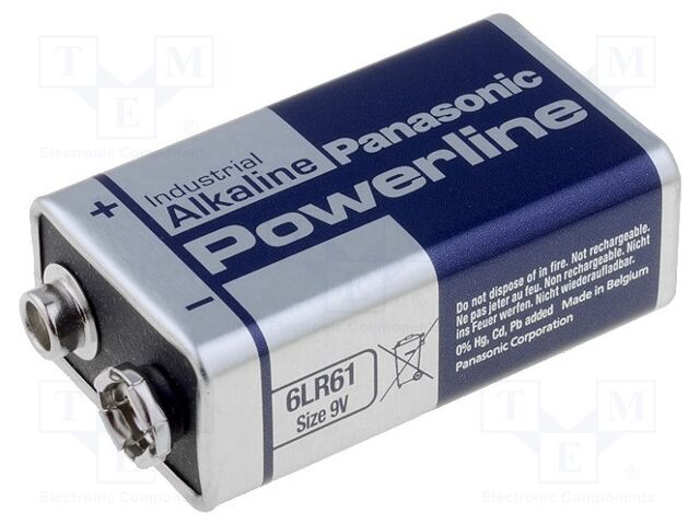 PANASONIC BAT-6F22L Paristo Alkaliparisto 9V (50 kpl erä)