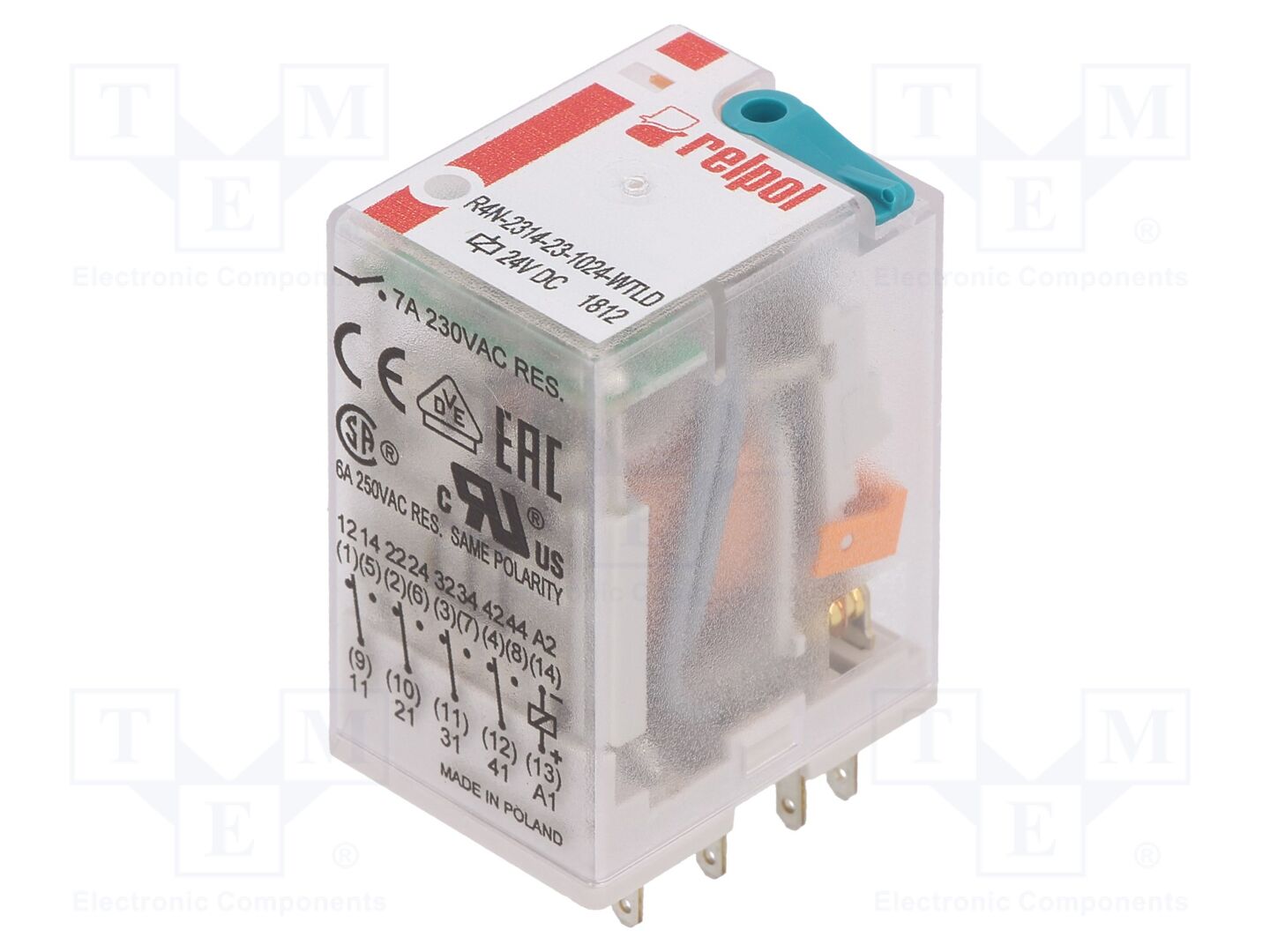 RELPOL R4N2314231024WTLD Sähkömagneettinen rele 24VDC