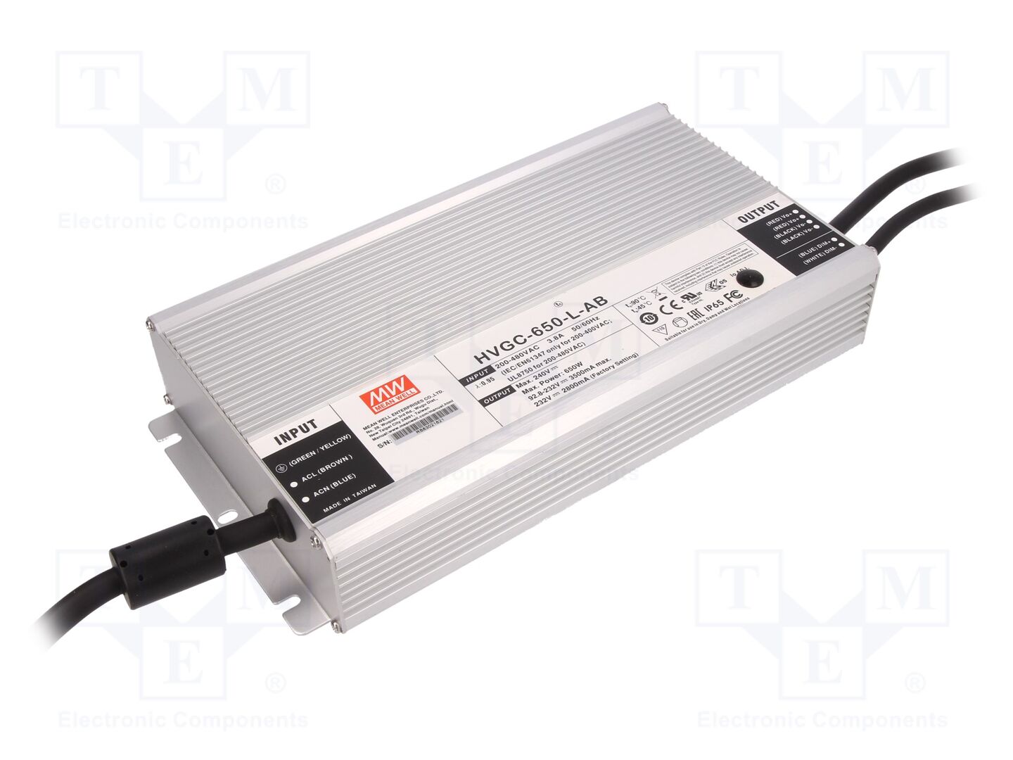 MEAN WELL HVGC-650-L-AB LED-verkkolaite 650W 92,8-232VDC
