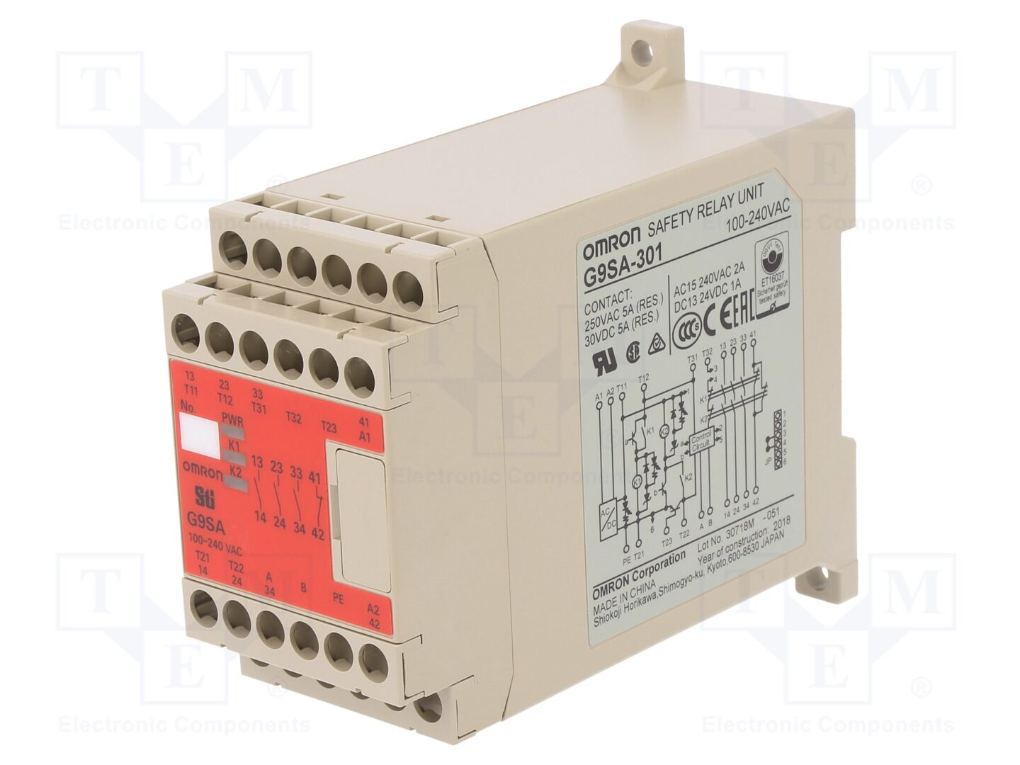OMRON G9SA-301-230 Turvarele 100-240VAC