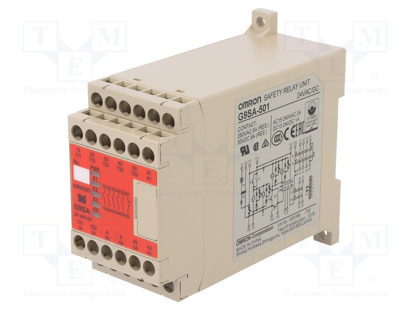 OMRON G9SA-501-24 Turvarele 24VAC/DC