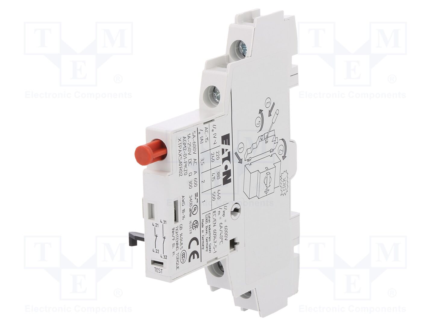 EATON ELECTRIC AGM2-01-PKZ0 Apukosketin NC x2
