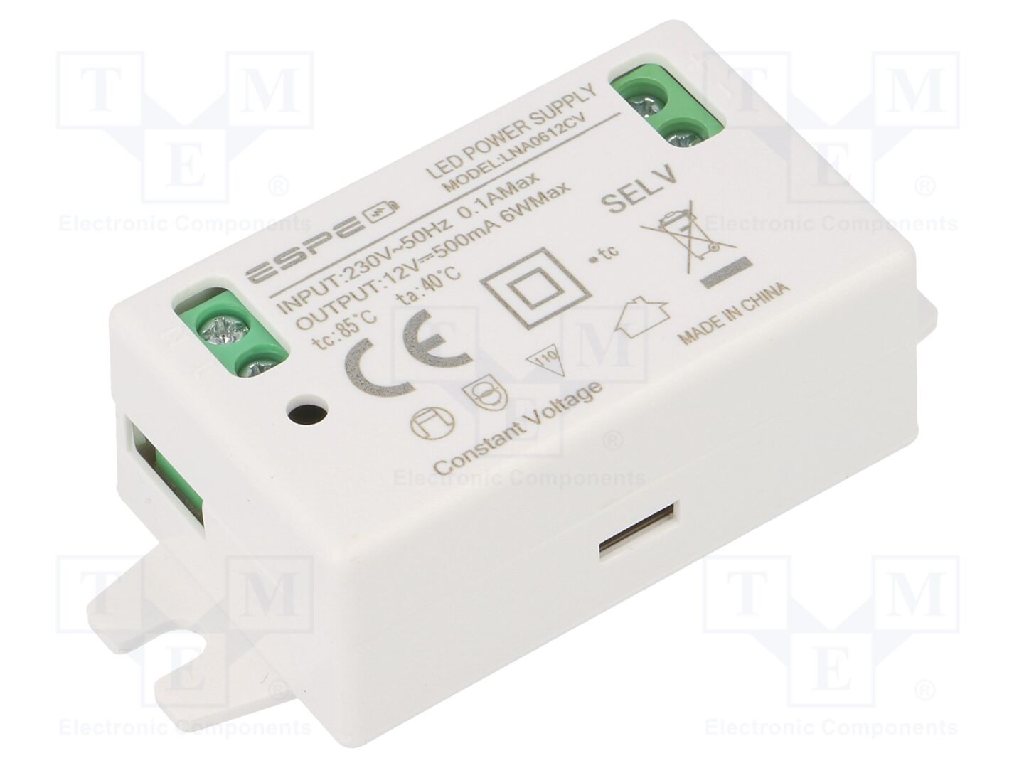 ESPE LNA0612CV Kytkentäsähköinen LED-virtalähde 6W 12VDC 500mA