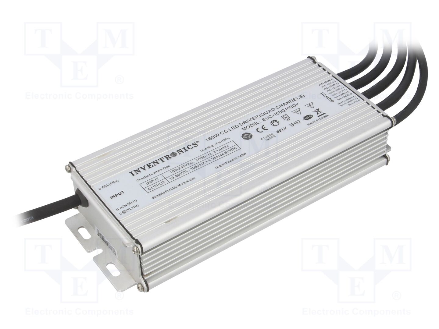 INVENTRONICS EUC-160Q105DV LED-virtalähde 160W 19-38V 1050mA